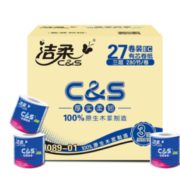 PLUS会员！ C&S 洁柔 布艺倍柔系列 卷筒卫生纸 3层*280节*27卷