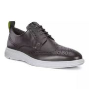 2020新款！ECCO 爱步 ST.1 Hybrid Lite 男士布洛克真皮休闲鞋 837204  含税到手约￥612