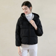 暖频道 女款90白鸭绒短款羽绒服
