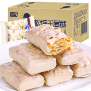 比比赞  松塔千层酥     杏仁味  整箱16包