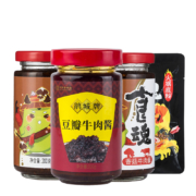 鹃城牌 豆瓣牛肉酱 200g + 香菇牛肉酱 200g*2瓶 +火锅底料 150g