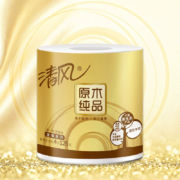 聚划算百亿补贴：清风 金装原木纯品 卷纸 卫生纸有芯 4层8卷