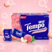 22点秒杀！ Tempo 得宝 手帕纸 4层7张36包 甜心桃味