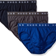 新低，亚马逊销冠！100%纯棉，多色码全：3条 Hugo Boss雨果·博斯 男士 纯棉内裤