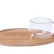 Kinto Fika 玻璃咖啡杯 带木质托盘 350ml 22588 直邮含税到手￥124.54