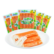 韩国原装进口 客唻美 0脂肪低卡路里 即食手撕仿蟹肉棒 180g*3袋