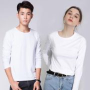 美立得 男女情侣款弹力棉长袖T恤