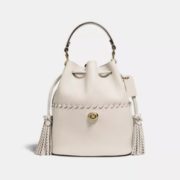 国内售价¥4500！Coach Lora Whipstitch  女士抽绳水桶包