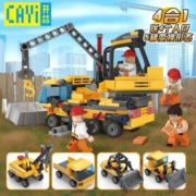 开益  建筑工程队2802积木拼装玩具 彩盒装【344颗粒】