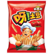 Orion 好丽友 休闲零食 膨化薯条薯片 呀!土豆番茄酱味130g/袋（新老包装随机发放） *2件