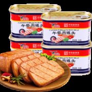 中华老字号 鹰金钱 午餐肉 198g*4罐