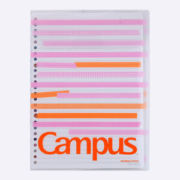 KOKUYO 日本国誉 WCN-CLL1330 Campus活页纸便携袋 彩色贴纸 B5/30页（7mm横线*31行） 紫色 *3件