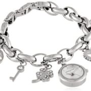 prime会员！Anne Klein 安妮·克莱因 10-7605CHRM 女士施华洛世奇水晶银色吊坠手链手表  直邮含税到手￥340.56