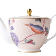 某猫售价￥1380！WEDGWOOD 玮致活 杜鹃系列 欧式桃色骨瓷茶壶 500ml ￥683.65包税包邮