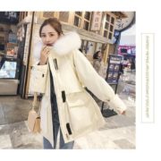拉夏贝尔 903610172 毛领棉服