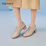 聚划算百亿补贴： Teenmix 天美意 CL223AM0 女士粗跟小皮鞋