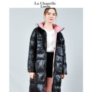 时尚修身，80%白鸭绒：La Chapelle拉夏贝尔 Laetia 女士 中长款时尚连帽羽绒服