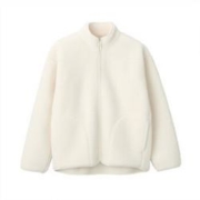 MUJI 无印良品 女式 弹力 长毛抓绒夹克
