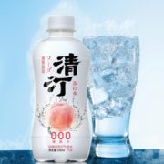 0糖0脂更健康！清泉出山 清汀苏打气泡水白桃口味330ml*6瓶