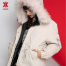 卡玛 男女中长款加厚连帽羽绒服