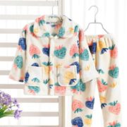 双面绒工艺！果贝猴 儿童珊瑚绒家居服套装 19.9元包邮（需用券）