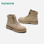 专柜同款 Hotwind 热风 2020年新款 男士加绒工装军靴马丁靴