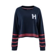 10日0点！黑卡会员！Tommy Hilfiger 女士长袖字母卫衣R24S055海军蓝