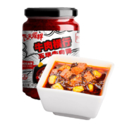 阿宽 玉米牛肉酱180g瓶装*3+5包面皮
