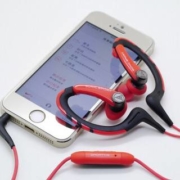 audio-technica 铁三角 SPORT 1 IS 线控挂耳式耳机 红色