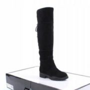 36码！Nine West 玖熙  Mavira 麂皮系带及膝靴长靴 到手约￥309.95