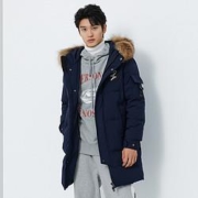 SNOW FLYING 雪中飞 X90140805 男士中长款连帽羽绒服