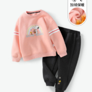 SNOOPY 史努比 女童加绒卫衣套装