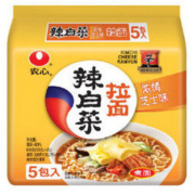 农心（NONG SHIM） 辣白菜浓情芝士拉面 方便面 袋面速食零食品 五连包 120g*5包 *9件