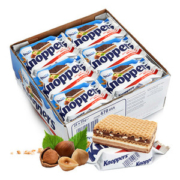 德国进口 Knoppers 牛奶榛子巧克力威化饼 24块 600g