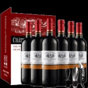 优红   法国原酒进口红酒 图利斯酒庄干红葡萄酒  整箱礼盒750ml*6