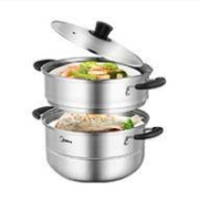 21日0点：Midea 美的 家用不锈钢双层蒸锅 26cm