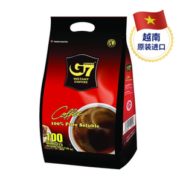越南进口 中原G7纯黑速溶咖啡 低卡无糖黑咖啡 2g*100条