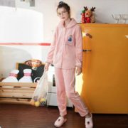 手感柔软！芬腾 女士法兰绒家居服睡衣套装 Q980742107