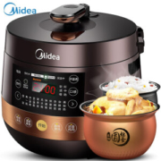 10日0点： Midea 美的 YL50Easy203 电压力锅 深棕色