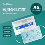 防疫必备！德宜生 一次性医用外科口罩 灭菌型 10只*5包