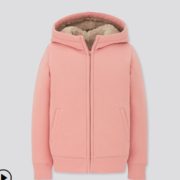 防寒保暖！UNIQLO 优衣库 女童仿羊羔绒连帽外套