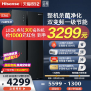 海信 食神系列 风冷无霜 双开门电冰箱 536L 抗菌不串味