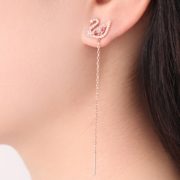 88VIP！SWAROVSKI 施华洛世奇 Dazzling Swan系列 浪漫天鹅多戴耳环 5469990