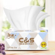 密实柔韧！C&S 洁柔 抽纸 3层*100抽*6包（195*123mm）