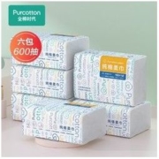 京东PLUS会员： Purcotton 全棉时代 婴儿棉柔巾100抽*6包