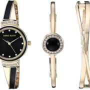 Anne Klein 安妮·克莱恩 AK/3292BKST 施华洛世奇水晶 女士手镯手表套装 2色 到手￥286.97