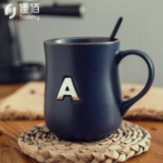 plus会员：佳佰 A字母咖啡杯 470ml*3件
