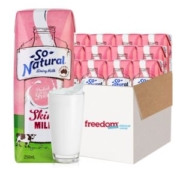 澳洲进口 SoNatural 脱脂纯牛奶 250ml*24盒