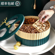 北欧轻奢麋鹿带盖干果收纳盒