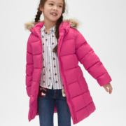Gap 盖璞  女童毛领保暖棉服